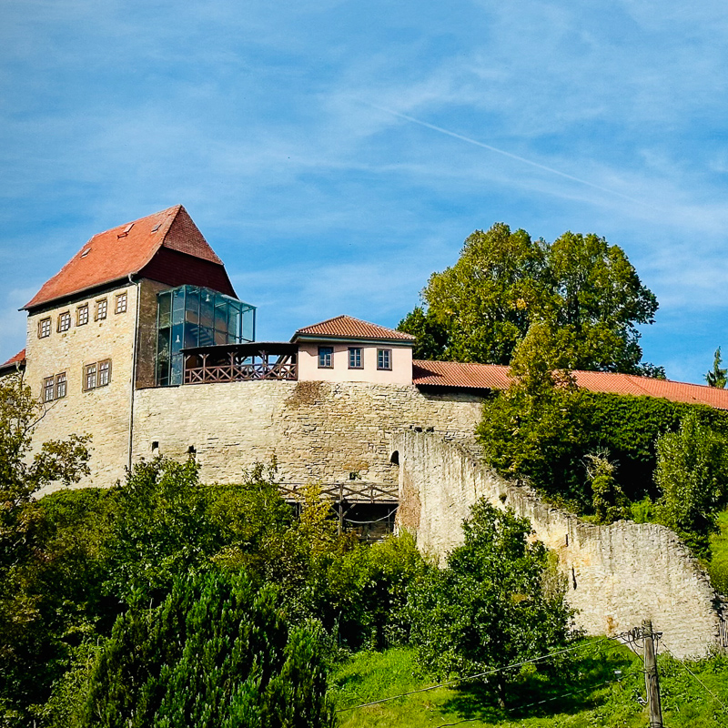 Burg Creuzburg mit Stadtmauer